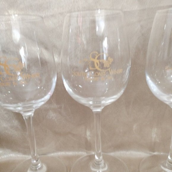 South Coast Winery Resort & Spa 4 Crystal Wine Glass 7"1/2 - Picture 6 of 12